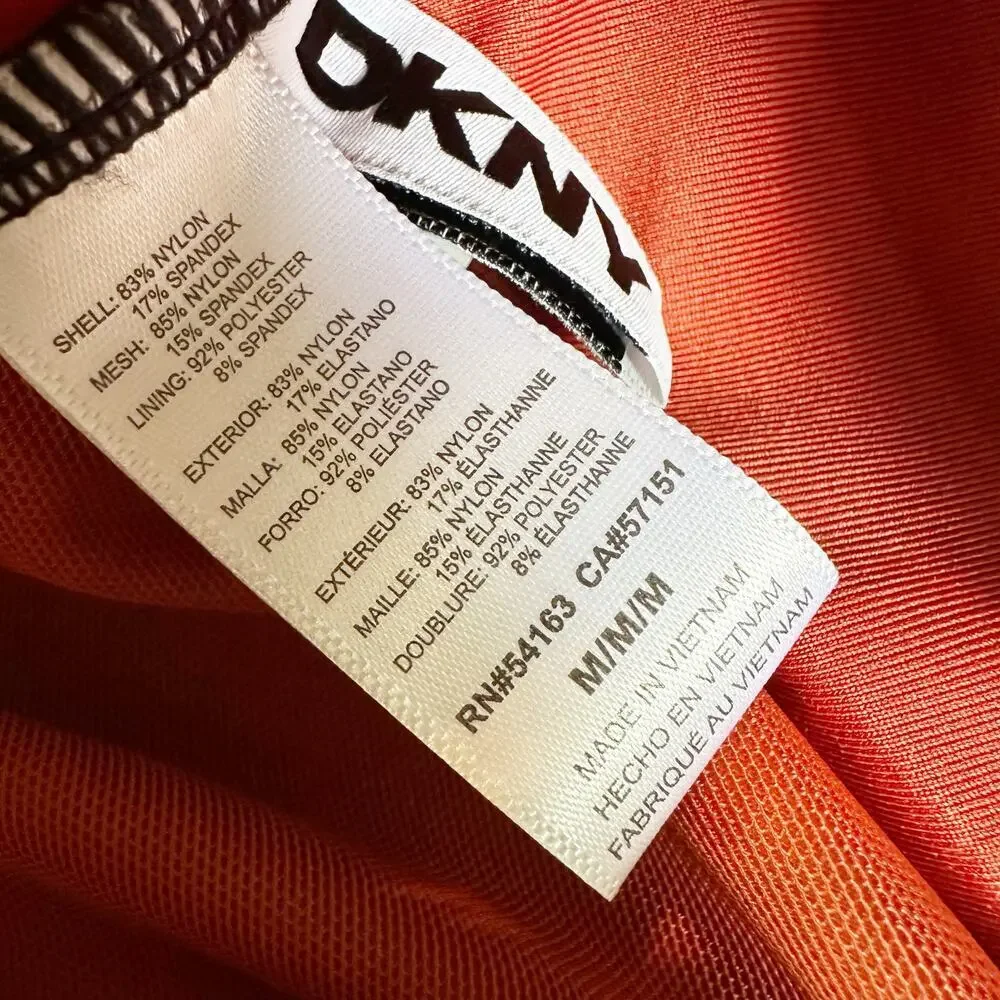 DKNY Island Ring Front Bandeau One Piece Swimsuit Size Medium - Picture 4 of 6